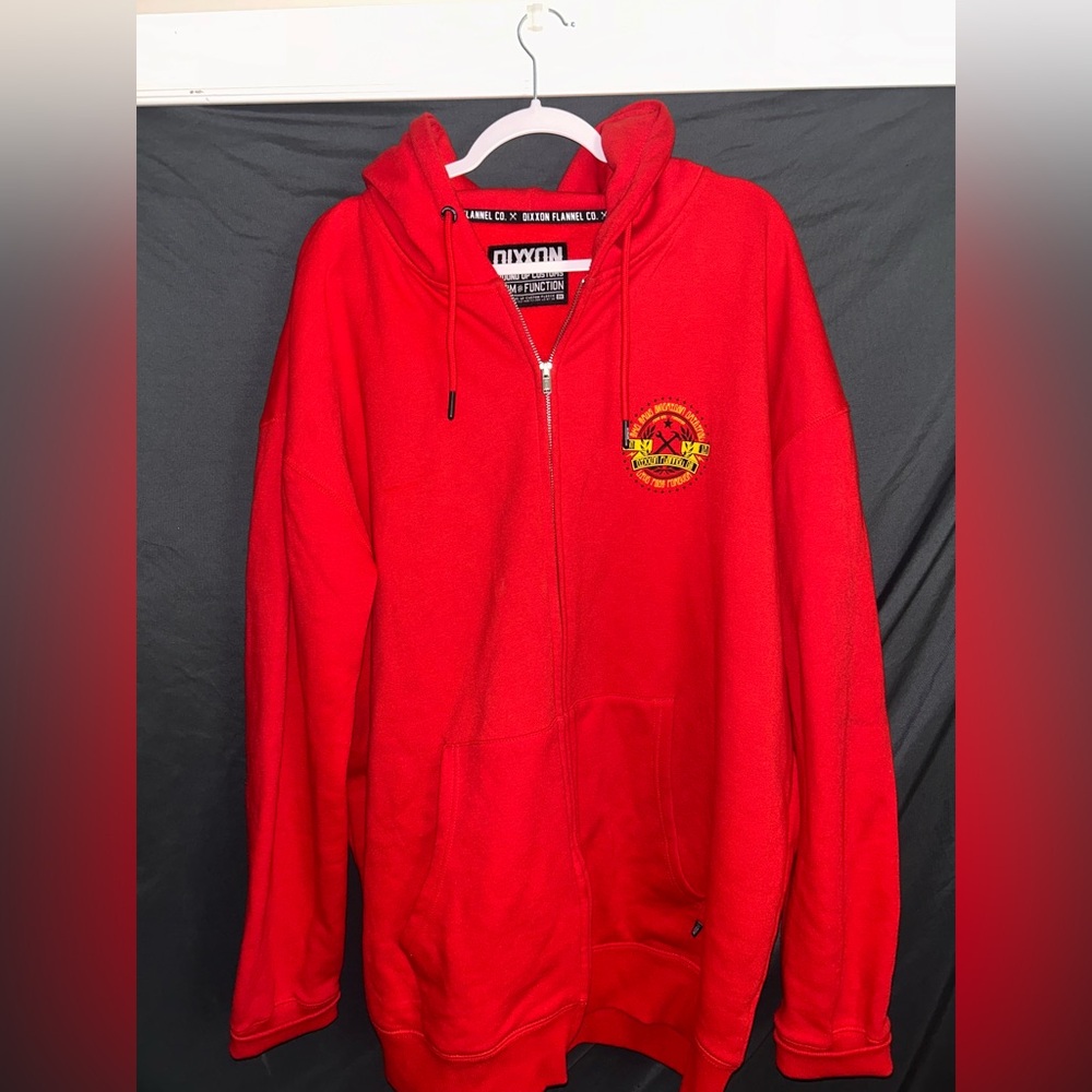 DIXXON Bold Red Fleece Hoodie